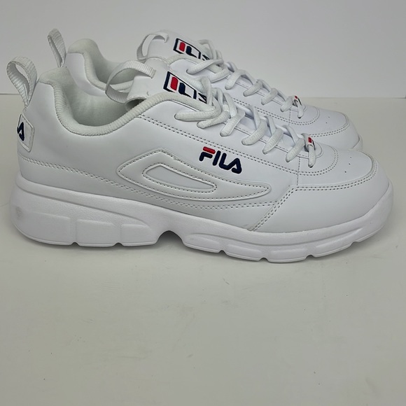 New Men’s White FILA Disruptor II Premium Sneakers Size 8.5 - Picture 4 of 10